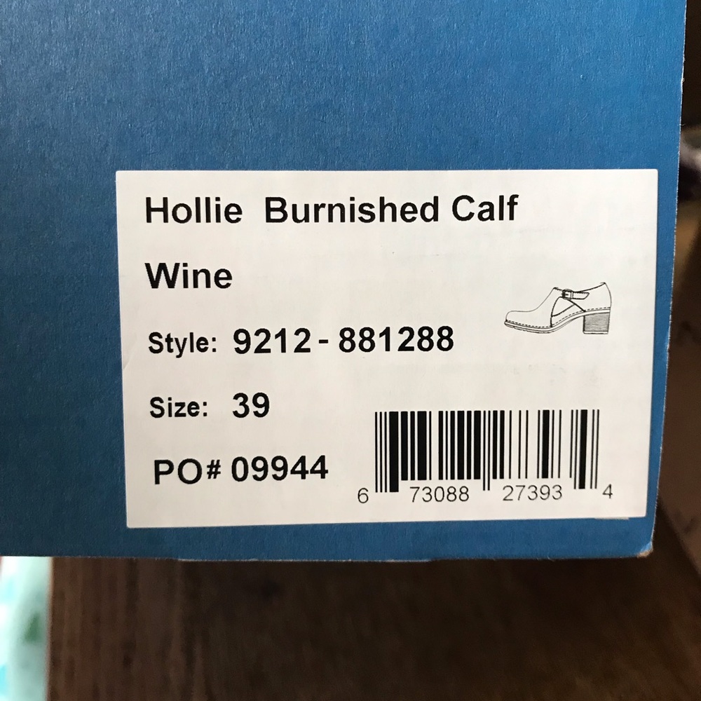 Dansko Hollie Wine Burnished Calf 39 - Picture 7 of 7